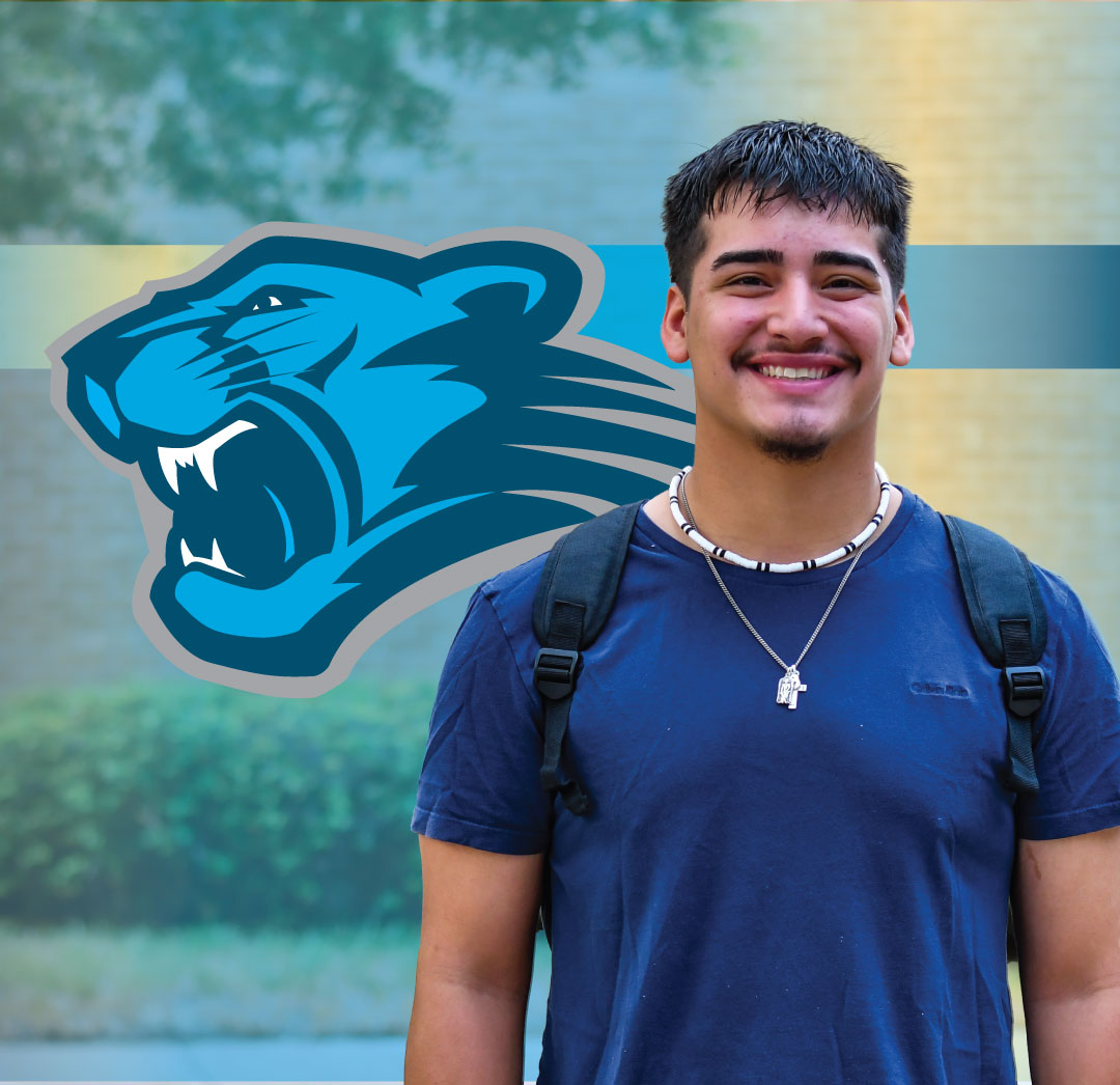 college student smiling